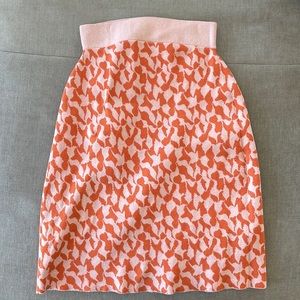 Maeve by Anthropologie pink and orange knit skirt